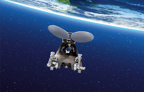 Telecommunication satellite: the three additive manufactured brackets easily withstand a temperature range of 330°C and meet the high demand of permanent space missions (Source: Airbus Defence and Space).