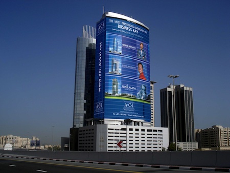This building wrap encompasses 20,200 sqm (image courtesy of Sakshi Advertising & PR)